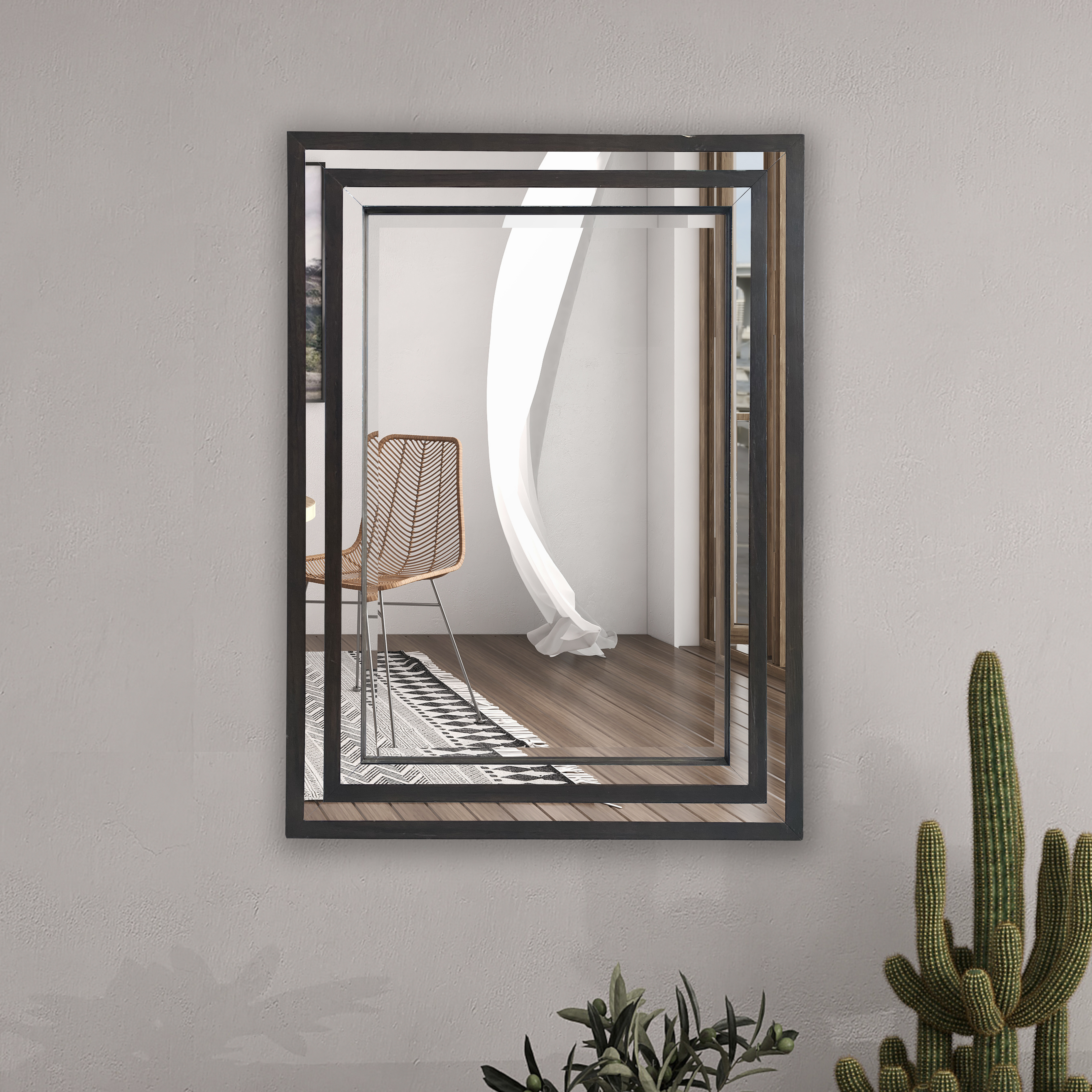 black rectangle mirror